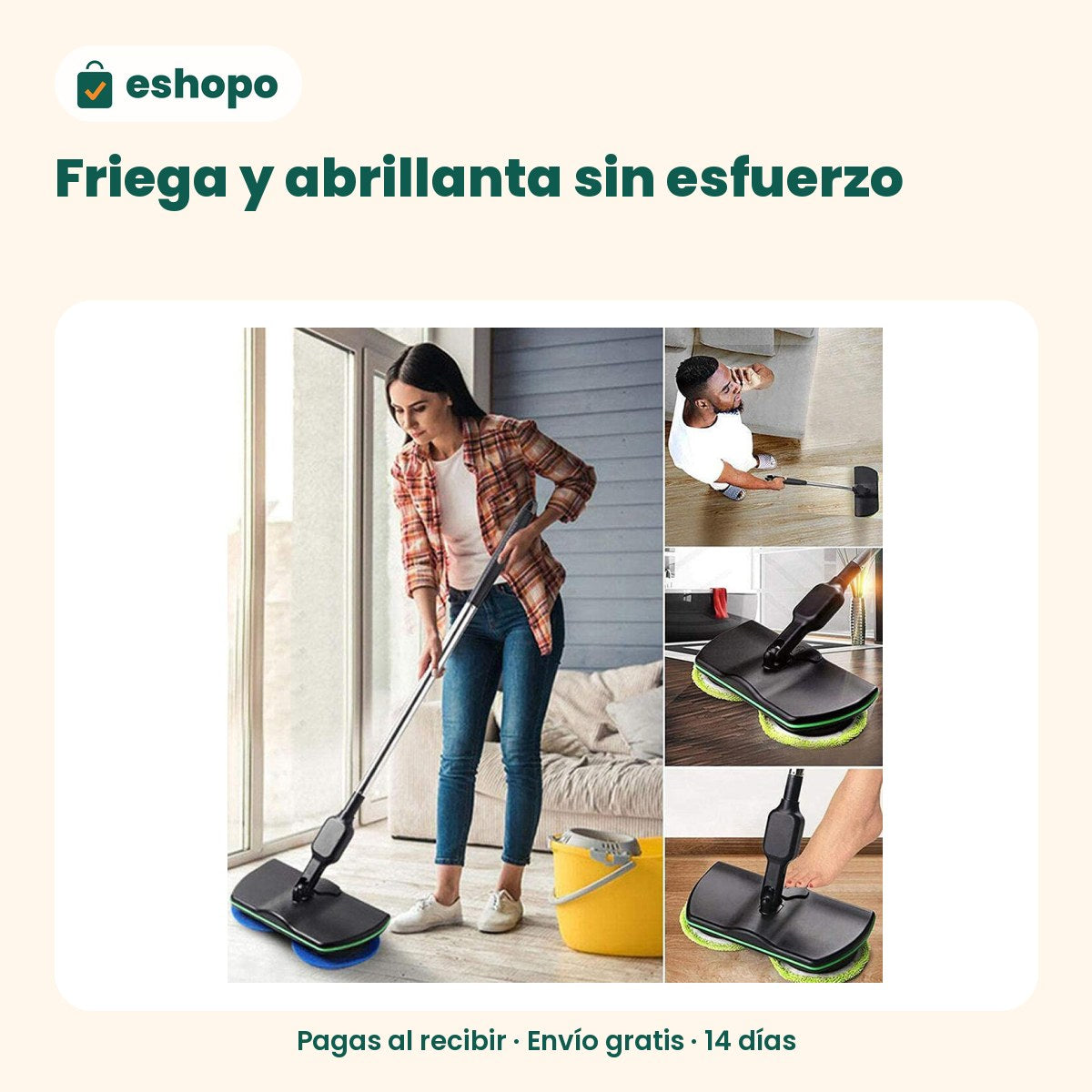 Mopa Giratoria Eléctrica Inalámbrica