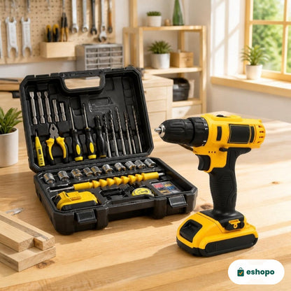Taladro Inalámbrico 21V con 93 Piezas