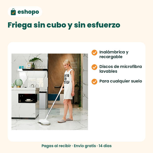 Mopa Eléctrica Pro Inalámbrica Recargable