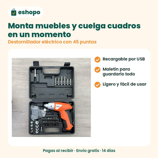 Kit Destornillador Eléctrico Inalámbrico
